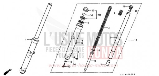 GABEL, VORNE CB125TDC de 1982